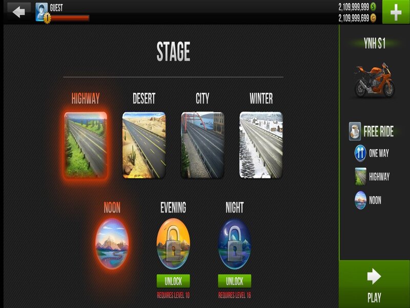 Hack Traffic Rider Mod Apk có đa dạng chế độ chơi từ dễ đến khó