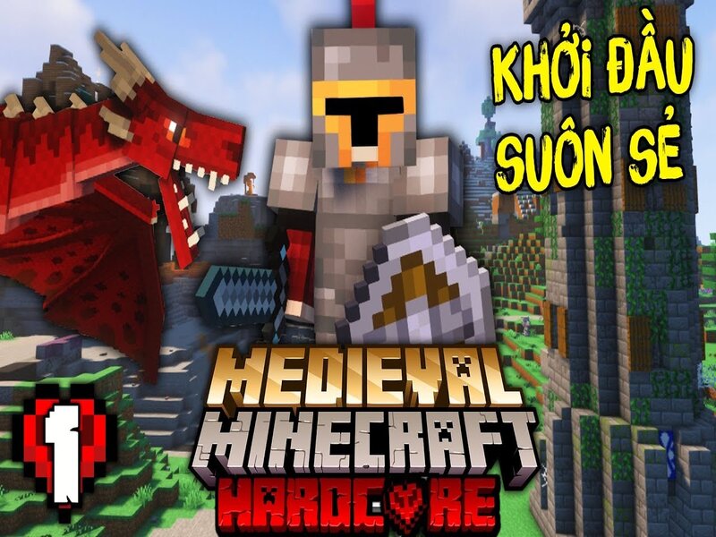 Mũ Heaume được bổ sung trong Mod Minecraft Trung Cổ For MCPE