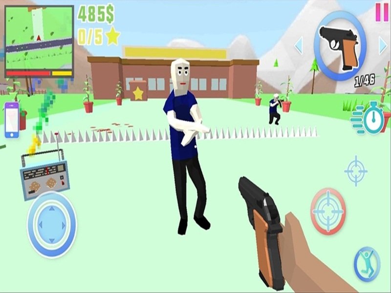 Minigame nhiệm vụ trong hack Dude Theft Wars