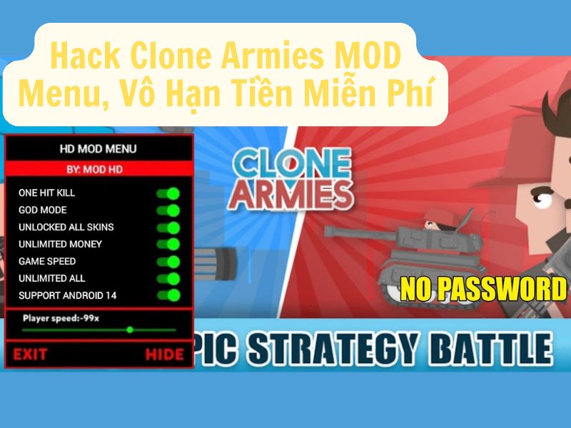 Những Điểm Đặc Biệt Của Hack Clone Armies 