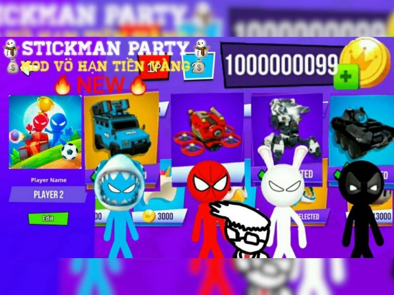 Những Cải Tiến Vượt Trội Chỉ Có Ở Bản Stickman Party Hack