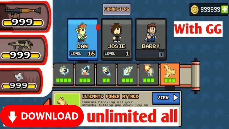 Tải Dan The Man Hack (Vô Hạn Tiền, MOD Menu, Bất Tử) v1.12.72 3 Bản Dan The Man Mod APK Mang Lại Tính Năng Gì Khác Biệt?