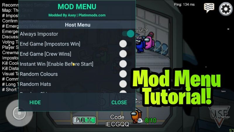Hack Among Us MOD Menu – Trung Tâm Điều Khiển Linh Hoạt