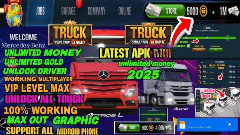 Khám Phá Kho Tính Năng Mở Rộng Giúp Bạn Làm Chủ Mọi Cuộc Chơi Trong Hack Truck Simulator Ultimate Mod APK