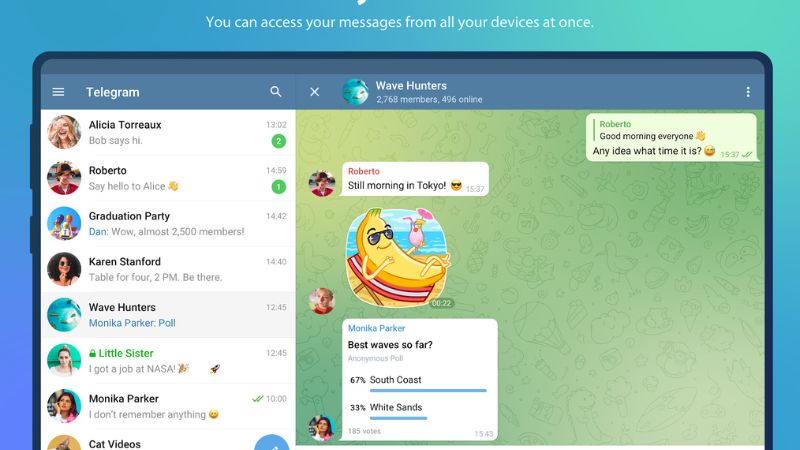 Tải Telegram Mod Apk (Mở Khóa Premium, Lite, No ADS) v12.6.2 2 Telegram Nền Tảng Gửi Tệp Tin Đa Dạng Không Giới Hạn Dung Lượng