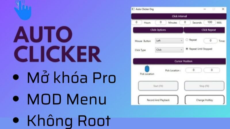 Một Số Tính Năng Nâng Cao Của Bản Hack Auto Clicker Tại MODPURE
