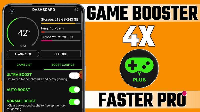 Tải Game Booster 4X Faster Pro MOD APK (Mở Khóa Premium) v2.1.5 1 Thông Tin Về Game Booster 4X Faster Pro