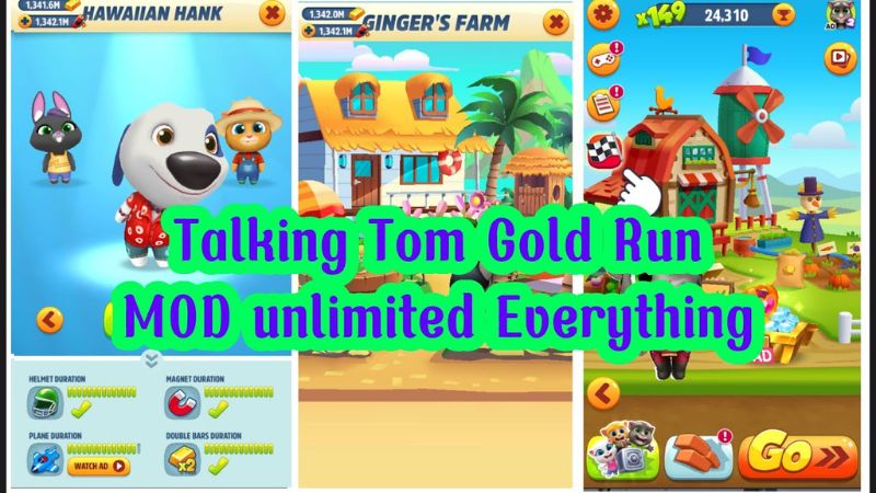 Tải Talking Tom Gold Run MOD APK V25.1.1.8587 (Vô hạn tiền) 3 Tính Năng Nổi Bật Trong Talking Tom Gold Run MOD APK