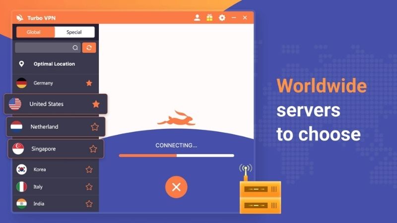 Tải Turbo VPN APK (MOD Mở Khóa Premium) v4.2.9.13 2 Tốc Độ Kết Nối Vượt Trội Trong Turbo VPN APK
