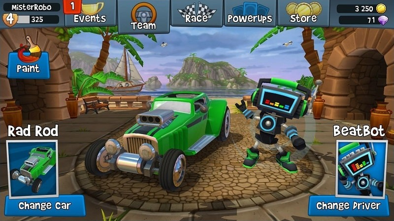 Xe kart vượt khúc cua trong Beach Buggy Racing 2